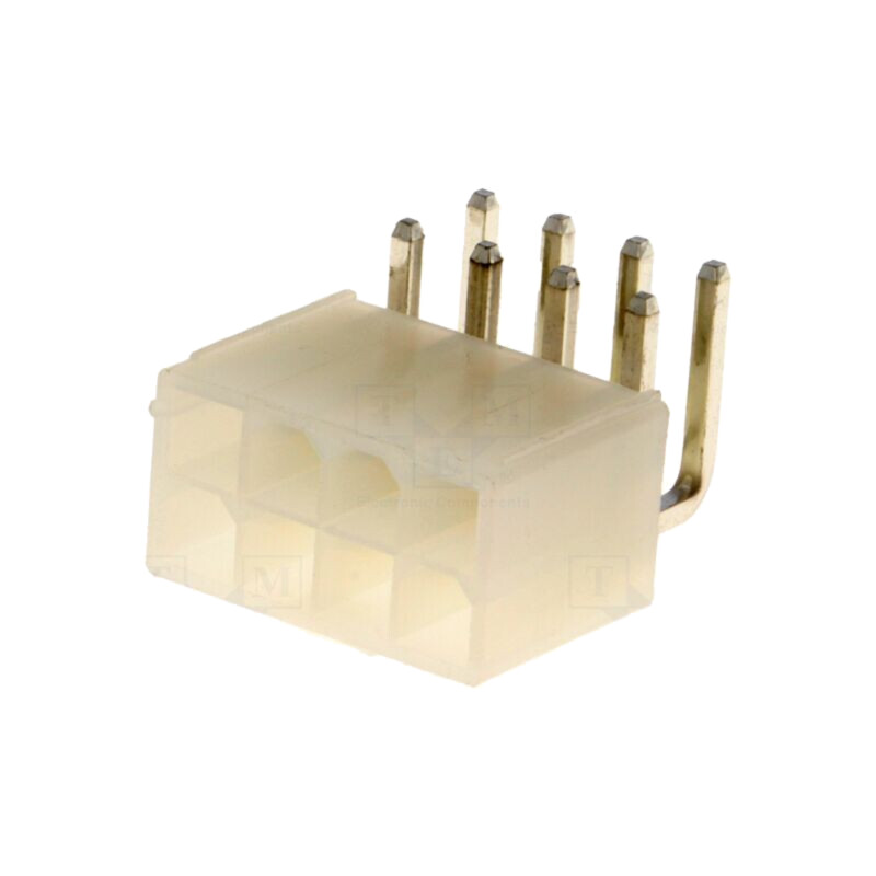 Conector: cablu-placă; soclu; tată; PIN: 8; N42G; 600V; în unghi 90°