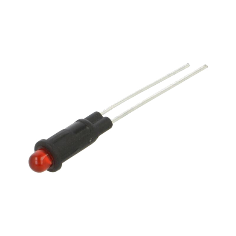 Lampă de control: LED; roşie; 2,1VDC; PM3; plastic; 3mm; 2mcd
