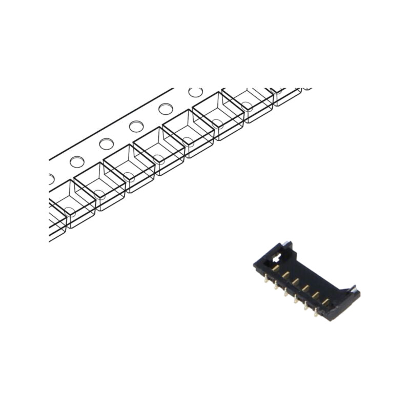 Conector: cablu-placă; soclu; tată; Pico-EZMate; PIN: 6; SMT; 1,5A