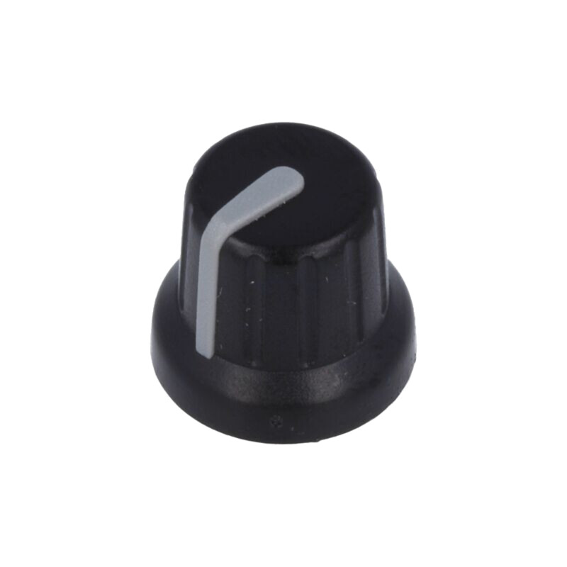 Buton rotativ; miniaturale,cu indicator; ABS; Øax: 6mm; Ø16x14mm