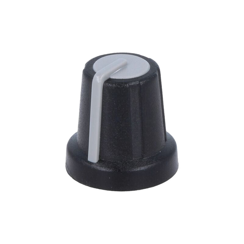 Buton rotativ; miniaturale; ABS; Øax: 6mm; Ø16x16mm; neagră