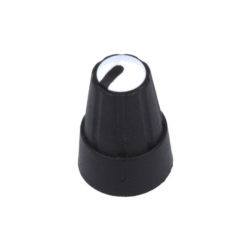 Buton rotativ; miniaturale; plastic; Øax: 6mm; Ø13x19mm; neagră