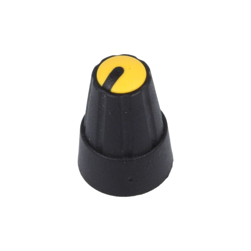 Buton rotativ; miniaturale; plastic; Øax: 6mm; Ø13x19mm; neagră