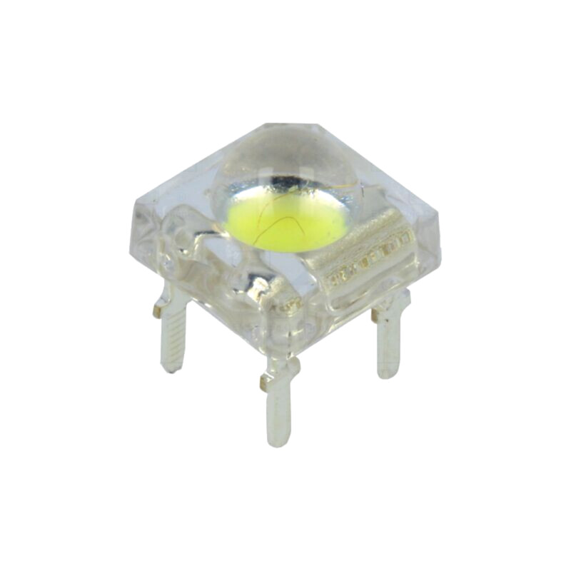 LED Super Flux; albă; 7,62x7,62mm; 65÷70lm; 120°; 35mA; 11,5÷12VDC