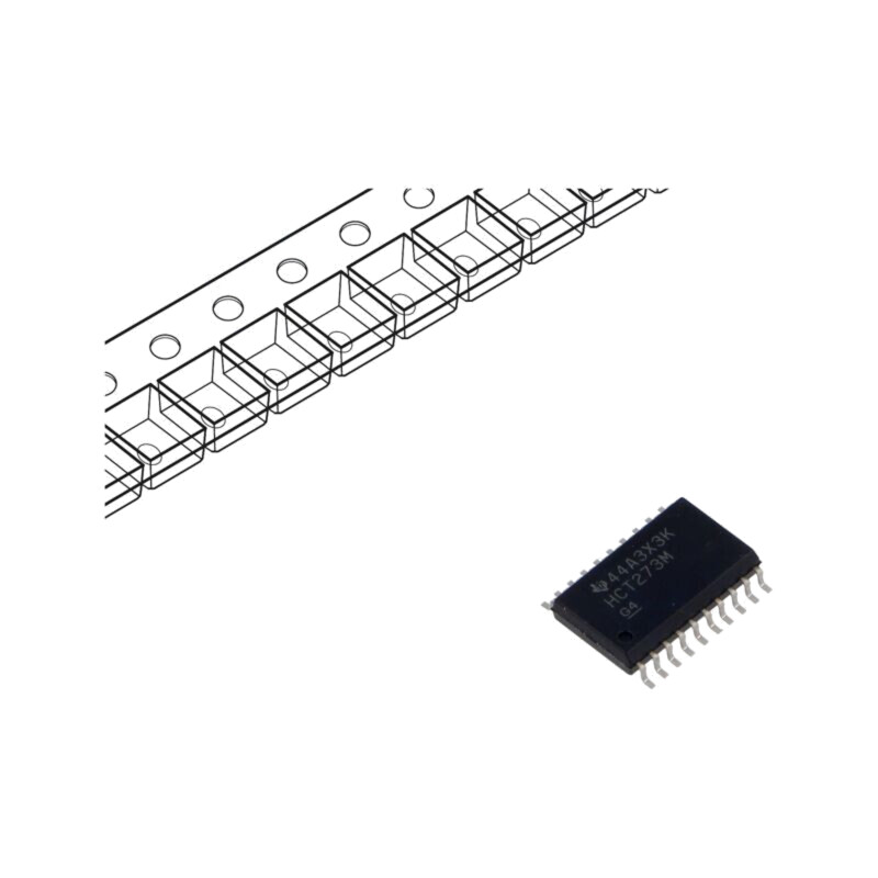 IC: digital; flip-flop D; Ch: 8; SMD; SO20; HCT