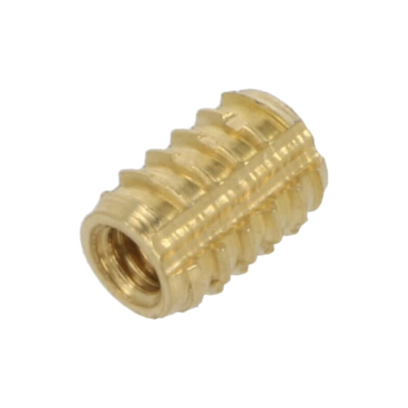 Adaos filetat; alamă; M2; BN 37915; Lung: 4,8mm; pt.plastic
