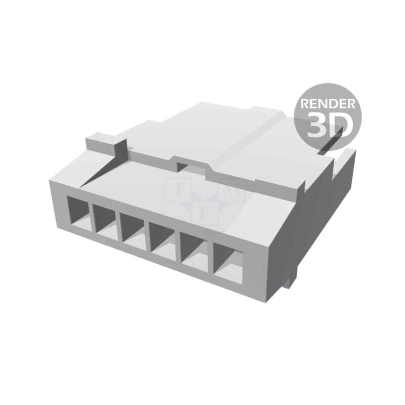 Conector: cablu-cablu; mufă; tată; PIN: 6; EI; drept; pe cablu; 2,5mm