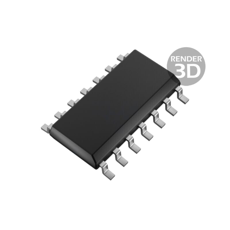 IC: digital; NAND; Ch: 4; IN: 2; SMD; SOP14; 3÷18VDC; -55÷125°C; CD4000