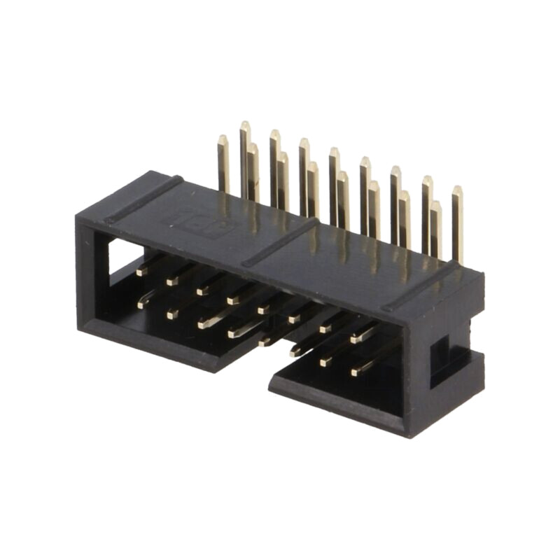 Conector: IDC; soclu; tată; PIN: 16; în unghi 90°; THT; 2,54mm; 2x8