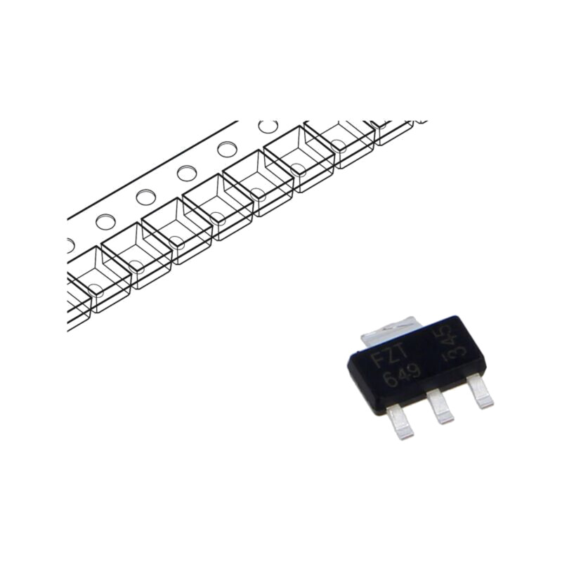 Tranzistor: NPN; bipolar; 25V; 3A; 3W; SOT223