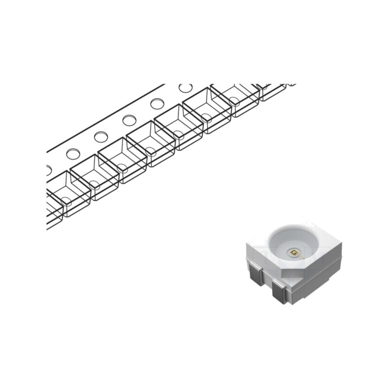 LED; roşie,albastru,galbenă; SMD; PLCC4; 2,1÷2,6/2,9÷3,4VDC; 120°