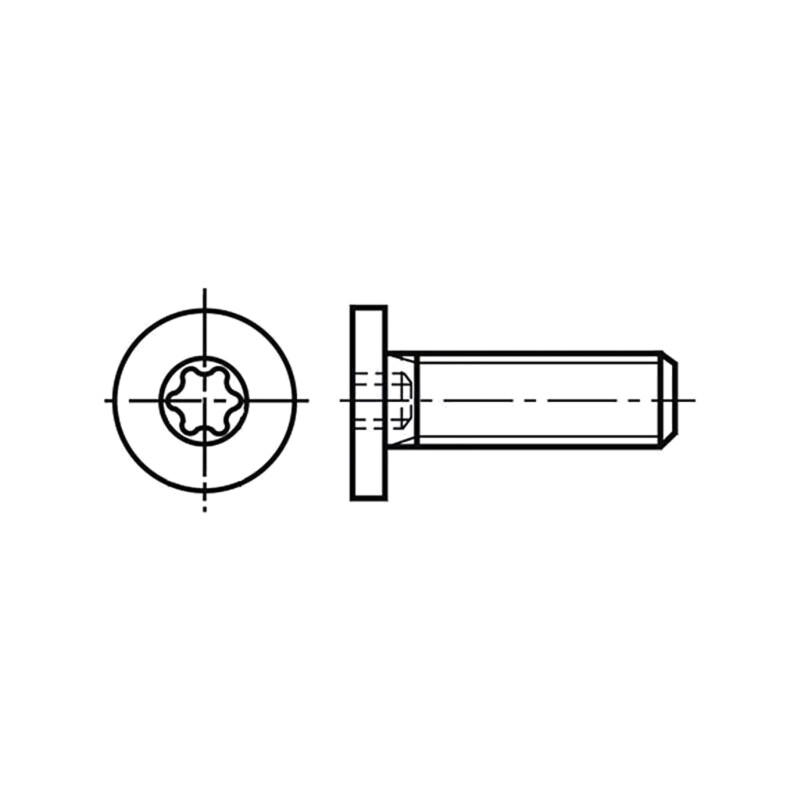 Şurub; M4x8; 0,7; Cap: cap rotund; Torx®; TX10; oţel; zinc