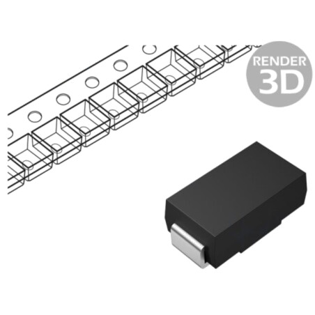 Diodă: redresoare Schottky; SMC; SMD; 40V; 3A; rolă,bandă