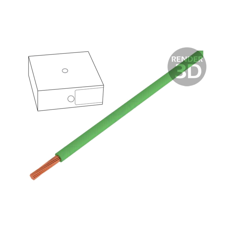 Cablu; H05V-K; litat; Cu; 0,5mm2; PVC; verde; 300V,500V; 250m; bobină
