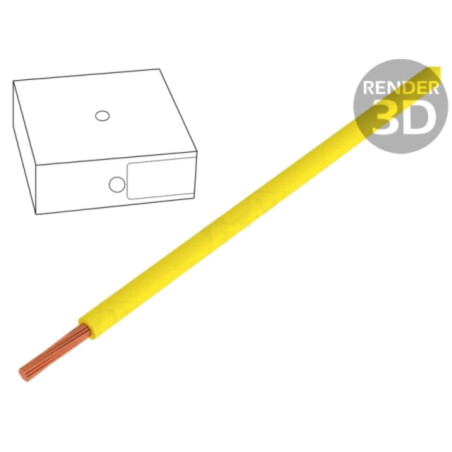 Cablu; H05V-K; litat; Cu; 0,5mm2; PVC; galben; 300V,500V; 250m