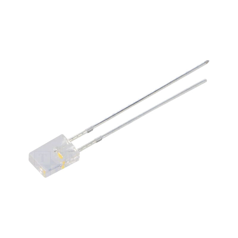 LED; alb cald,roşie; dreptunghiulară; 2x5x7mm; bipolară; 120°