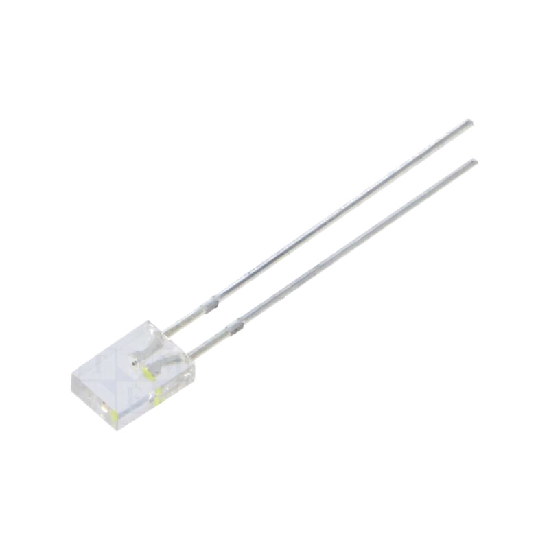 LED; alb cald,roşie; dreptunghiulară; 2x5x7mm; bipolară; 120°