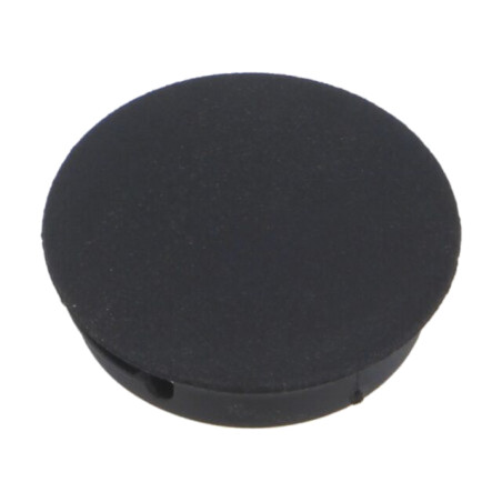 Capac de protecţie; H: 6,4mm; cu împingere,clichet; neagră