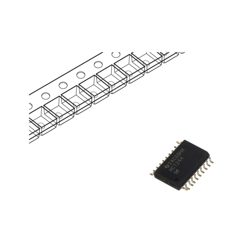 IC: digital; buffer,non-inversor,declanșator linie; Ch: 8; SMD