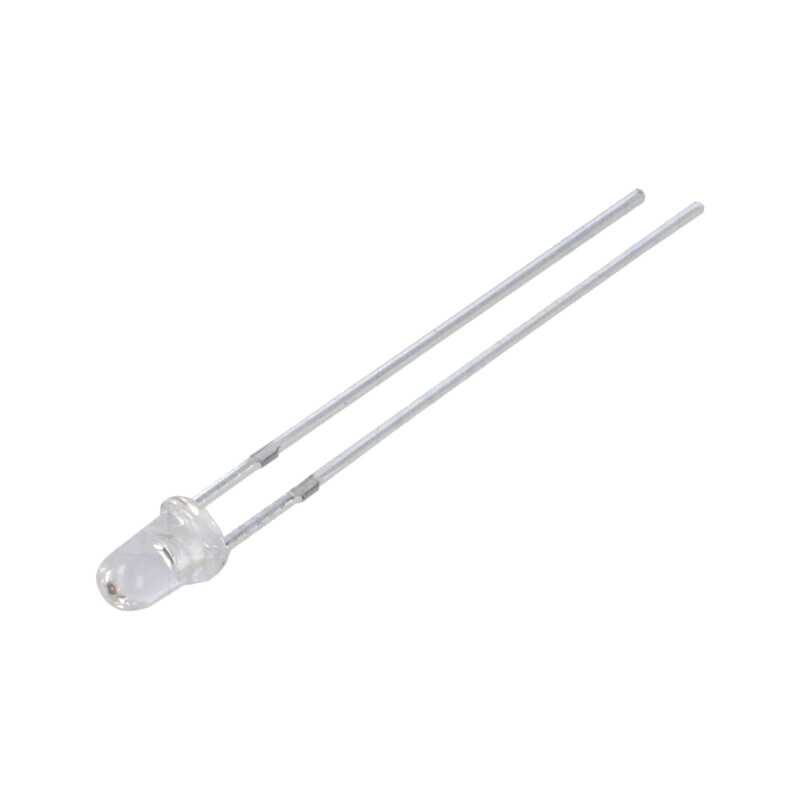 Emiţător IR; 3mm; 800÷810nm; transparent; P opt: 30÷40mW; 15°; THT