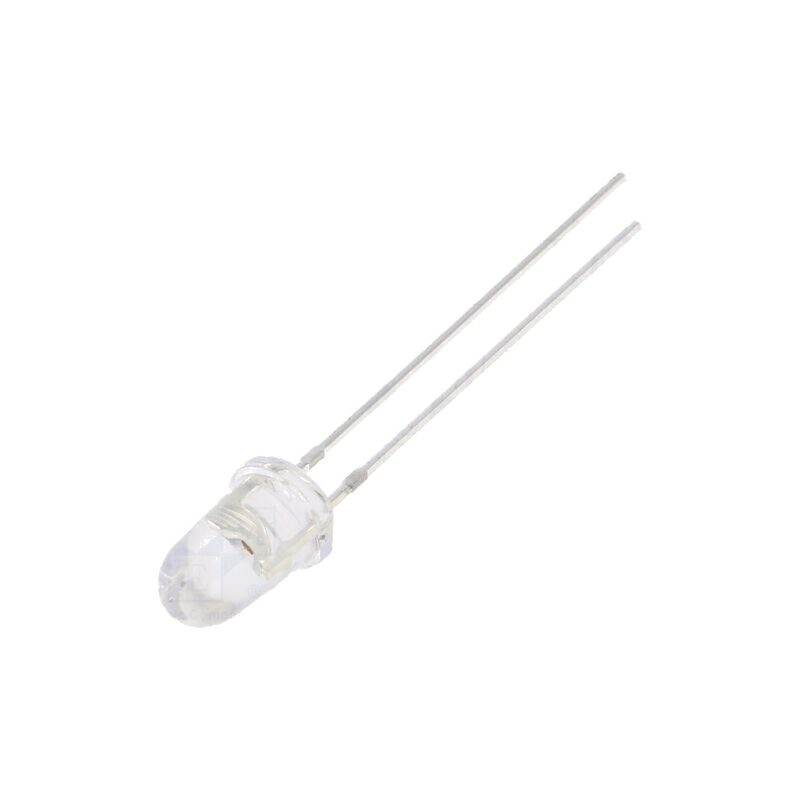 LED; portocalie; 5mm; 43000÷50000mcd; 8°; Parte frontală: convex