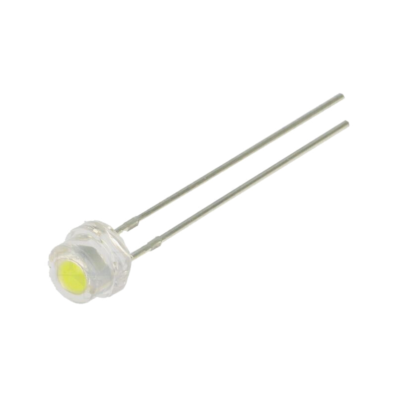 LED; alb rece; 4,8mm; 140°; Parte frontală: convex; 11,5÷12VDC