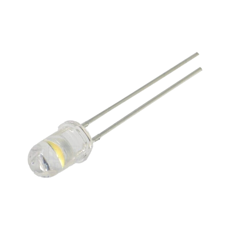 LED; alb cald; 5mm; 60°; Parte frontală: convex; 11,5÷12VDC; 420mW