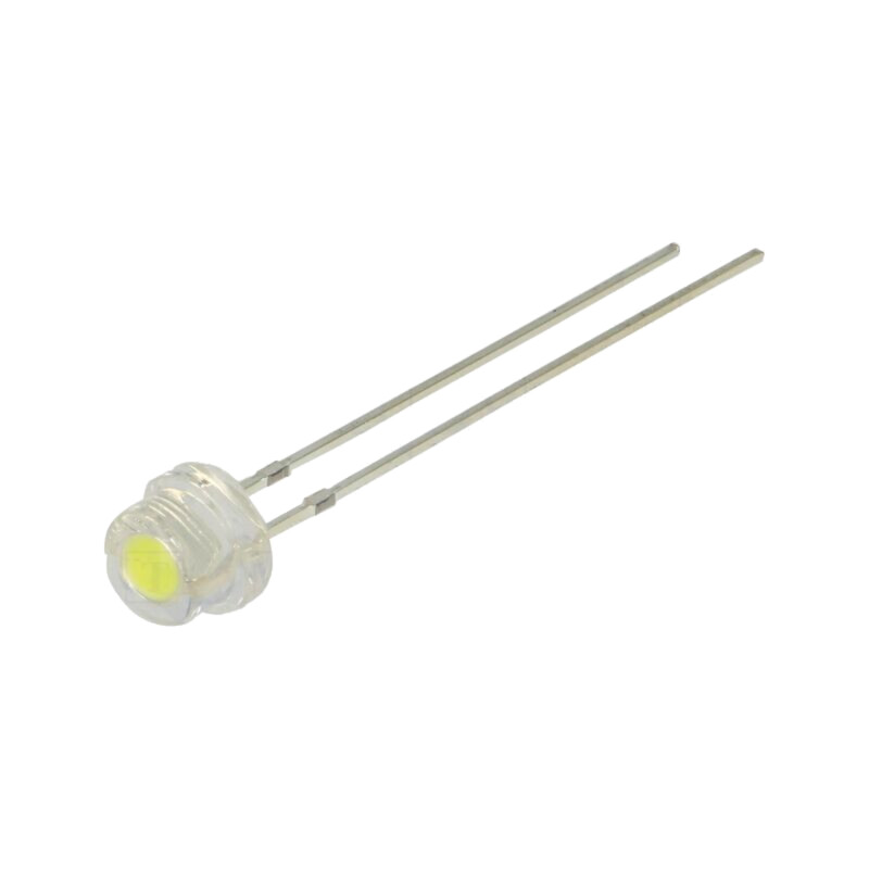 LED; albă; 4,8mm; 140°; Parte frontală: convex; 11,5÷12VDC; 420mW