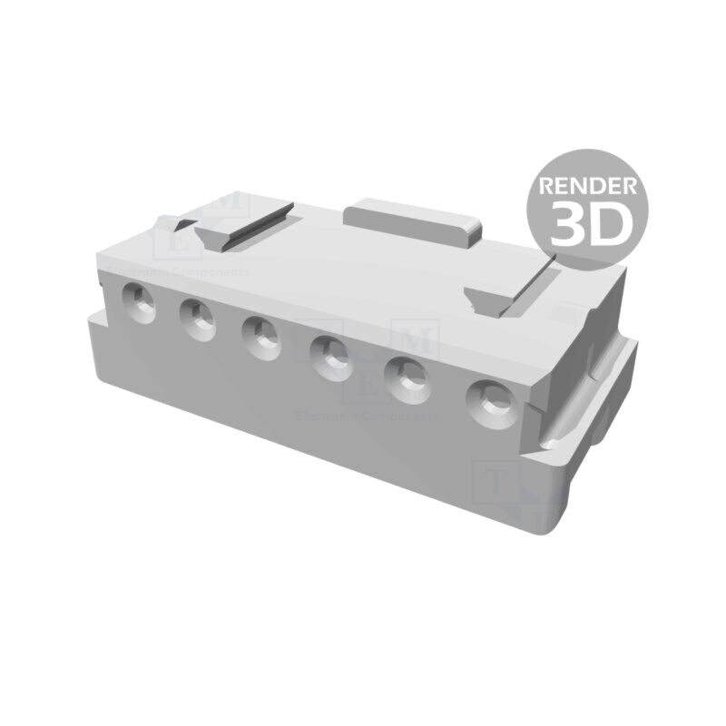 Conector: cablu-placă; mufă; mamă; PIN: 6; CT; pe cablu; 2mm; AMP