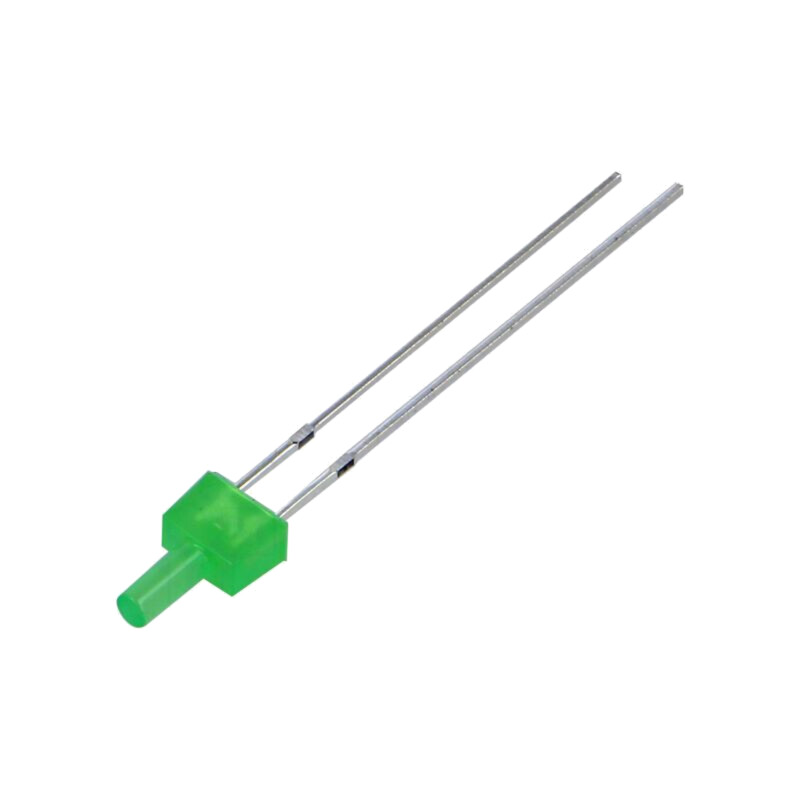 LED; verde; rotund; bipolară; 1120÷1560mcd; 90°; 30mA; 2,9÷3,4VDC