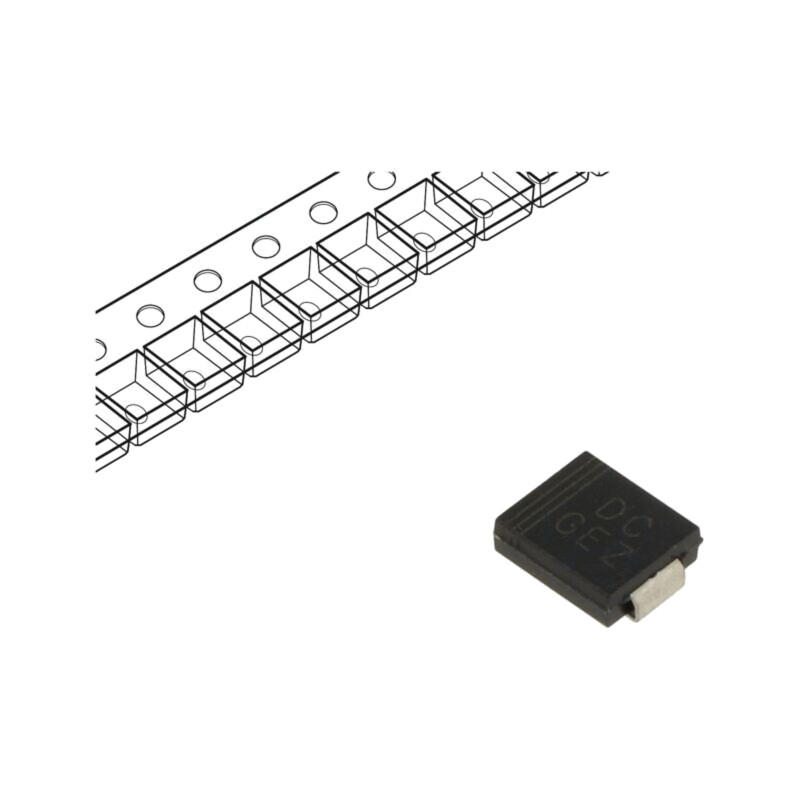 Diodă: TVS; 1,5kW; 26,7V; 38,6A; unidirecţională; SMC; rolă,bandă