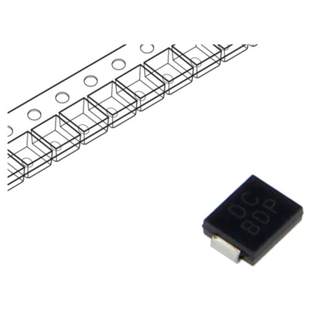 Diodă: TVS; 1,5kW; 8,33V; 116,3A; bidirecţională; SMC; rolă,bandă