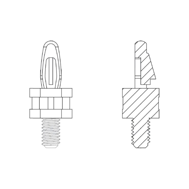 Distanţier PCB; poliamidă 66; Lung: 15,9mm; Diam.orif.mont: 4mm