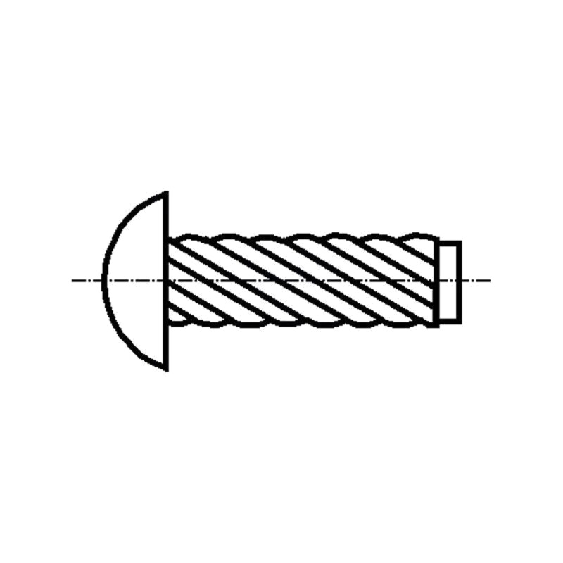 Nit cu şurub; oțel inoxidabil A2; BN 689; Ø: 2,89mm; L: 9,52mm