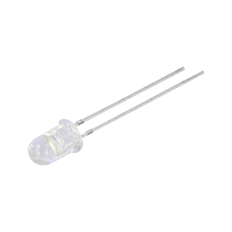 LED; alb rece; 5mm; 8400÷10000mcd; 90°; Parte frontală: convex