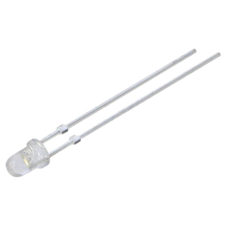 LED; alb cald; 3mm; 18000÷22000mcd; 30°; Parte frontală: convex