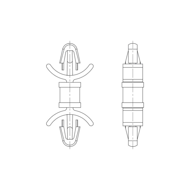 Distanţier PCB; poliamidă 66; Lung: 9,5mm; clichet/clichet; 8G817