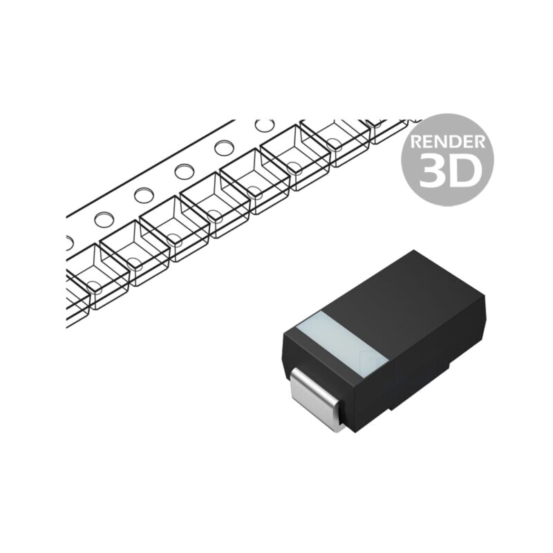 Diodă: TVS; 400W; 17,6V; 16,4A; unidirecţională; SMA; rolă,bandă