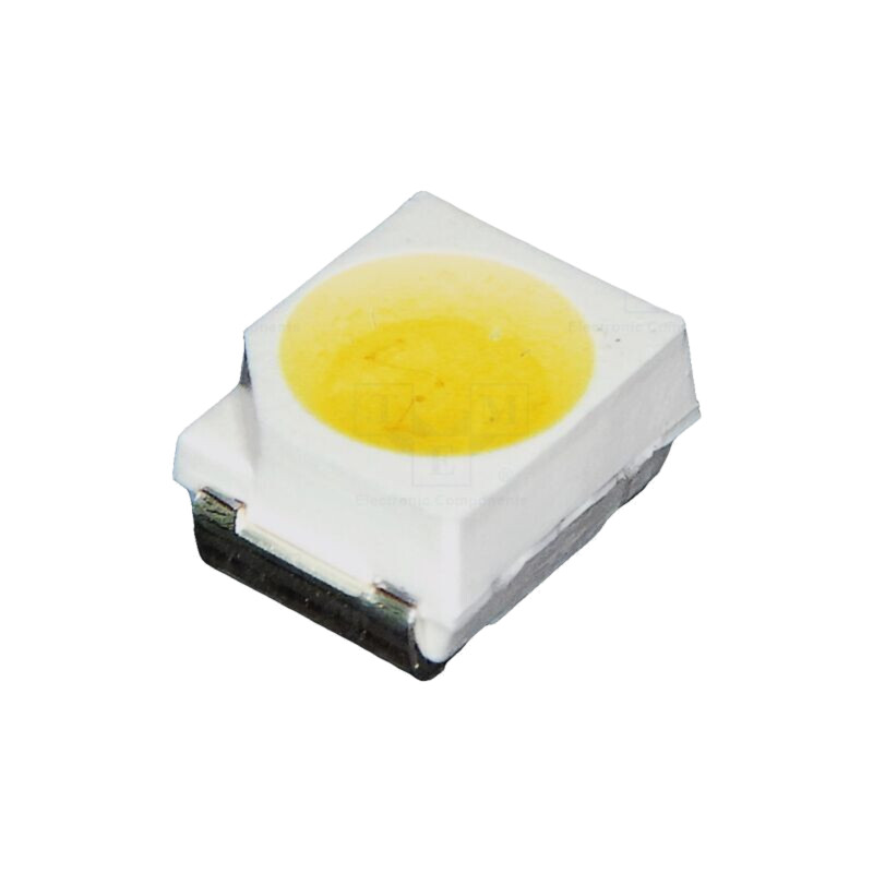 LED; albă; SMD; PLCC2; 2200÷3801mcd; 120°; 20mA; 2,8÷3,4VDC; 100mW
