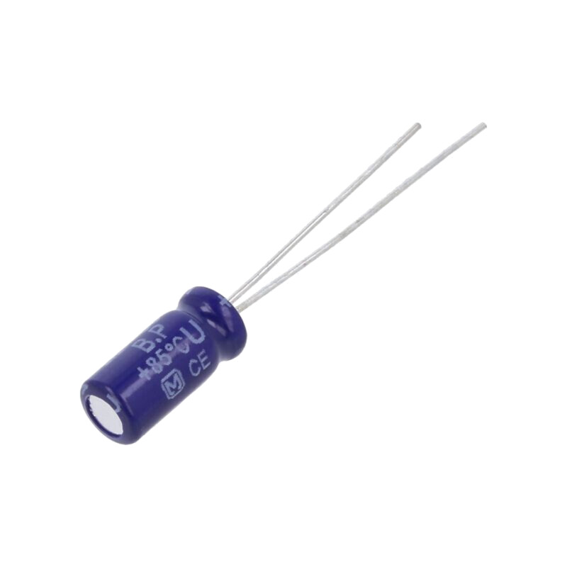 Condensator: electrolitic; bipolar; THT; 2,2uF; 50VDC; Ø5x11mm