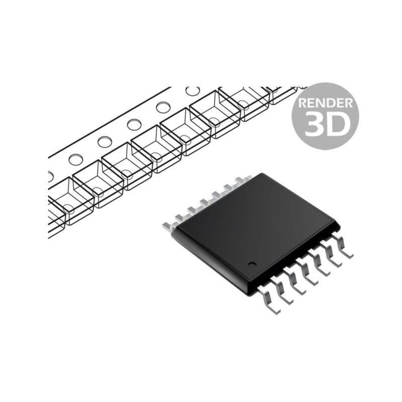 IC: digital; buffer,non-inversor; Ch: 4; SMD; TSSOP14; HC; 2÷6VDC
