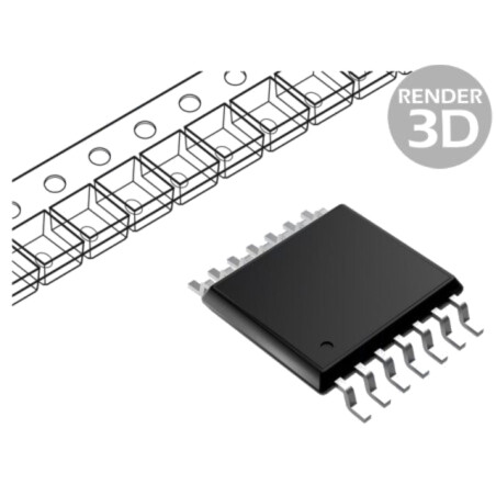 IC: digital; buffer,non-inversor; Ch: 4; SMD; TSSOP14; HC; 2÷6VDC