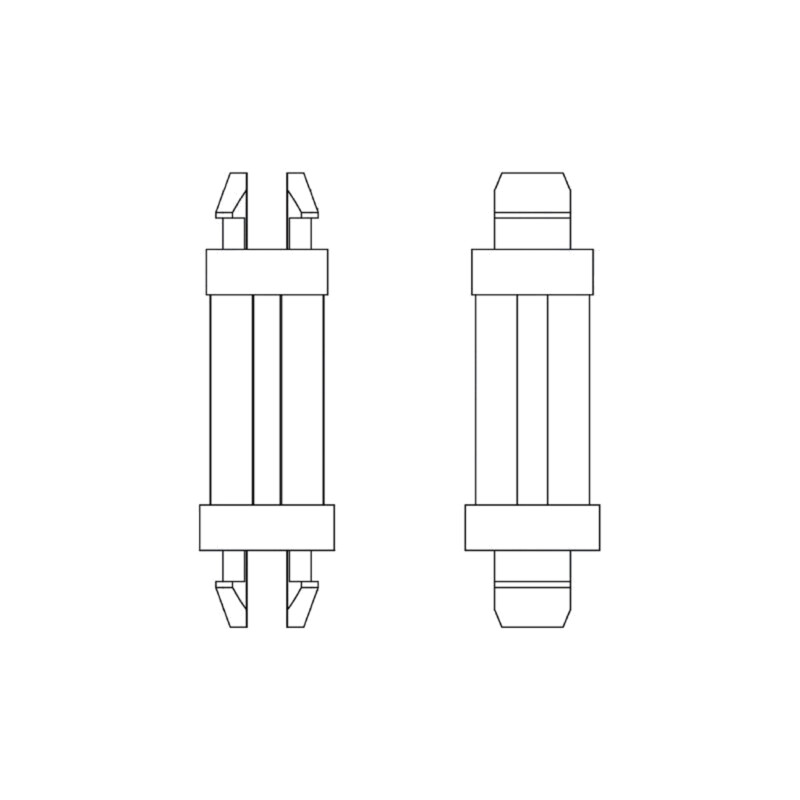 Distanţier PCB; poliamidă 66; Lung: 6,4mm; clichet/clichet; 8G801
