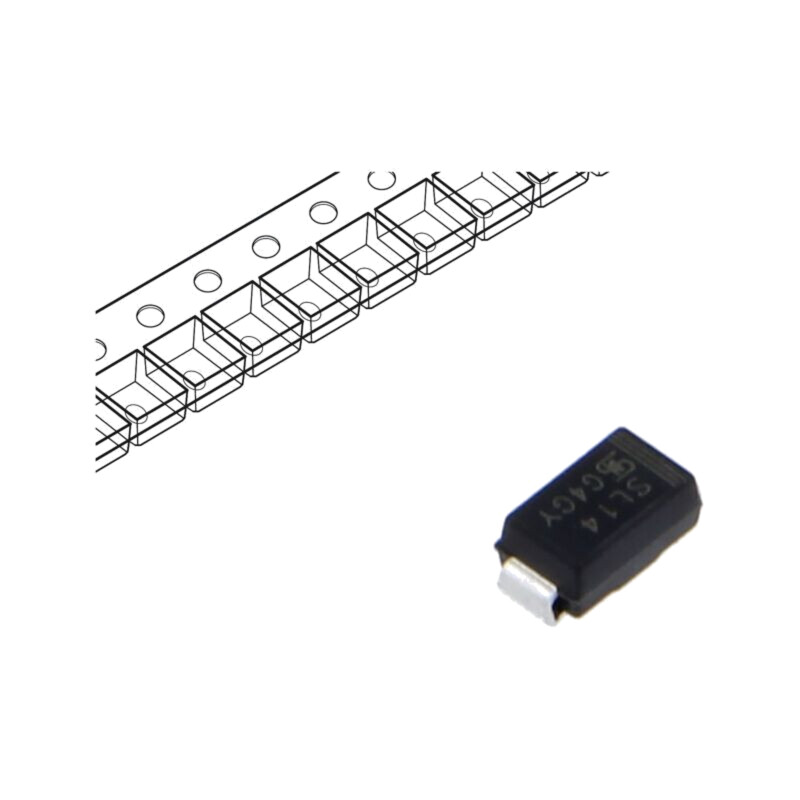 Diodă: redresoare Schottky; SMA; SMD; 40V; 1A; rolă,bandă
