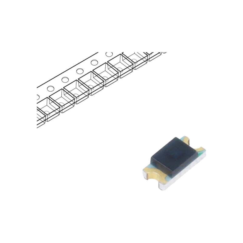 Fotodiodă PIN; SMD; 940nm; 10nA; dreptunghiulară; plat; neagră