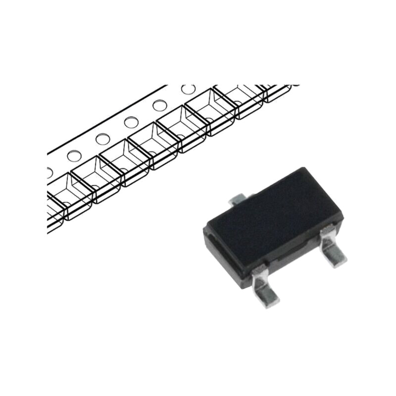 Tranzistor: NPN; bipolar; 50V; 0,5A; 0,2W; SC59