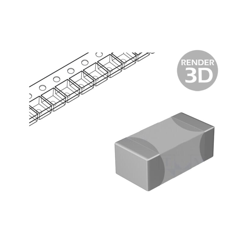 Condensator: ceramic; MLCC; 1uF; 50V; X7R; ±10%; SMD; 0805; 180mm