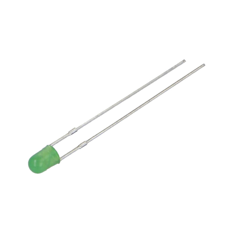 LED; verde; 3mm; 750÷1120mcd; 40°; Parte frontală: convex; -30÷85°C