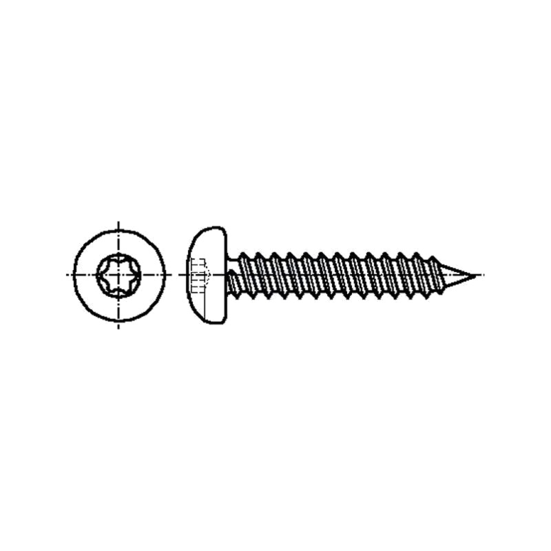 Şurub; pt.lemn; 5x30; Cap: cap rotund; Torx®; TX25; Înălţ.cap: 3,4mm