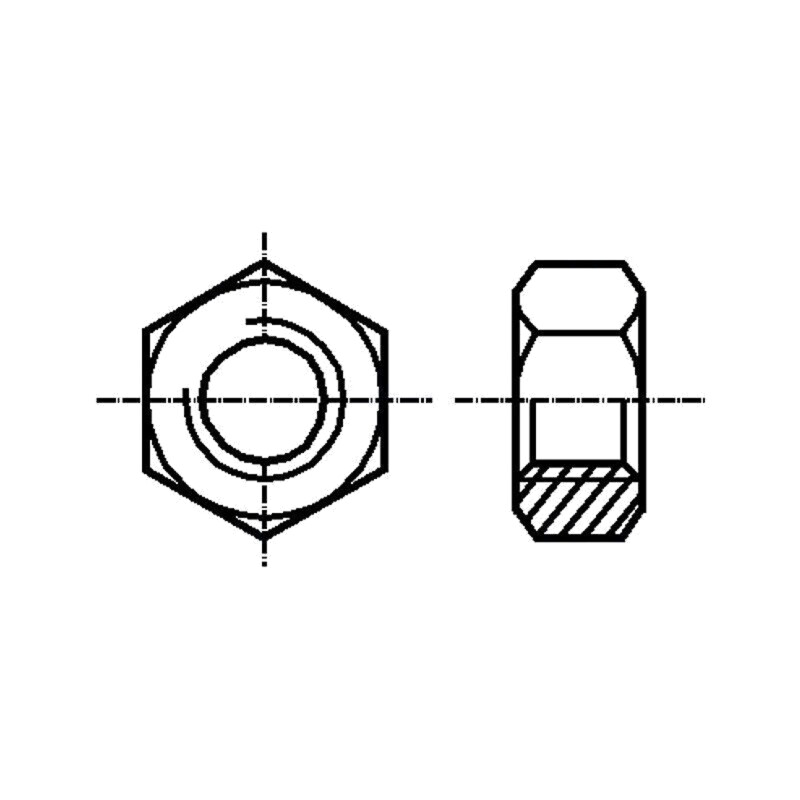 Piuliţă; hexagonală; M5; 0,8; alamă; Acoperire: nichel; 8mm; BN 505